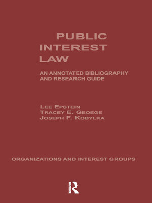 cover image of Public Interest Law